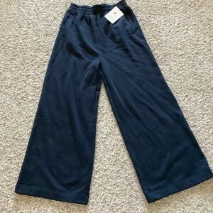 Never worn-Sage Blue Wide Leg Pants with Elastic Waistband